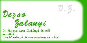 dezso zalanyi business card